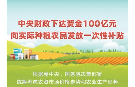 百億補貼”送給種糧農(nóng)民！中央財政下達資金100億元 支持春耕生產(chǎn)