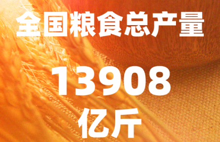 再創(chuàng)歷史新高！2023年全國(guó)糧食總產(chǎn)量13908億斤